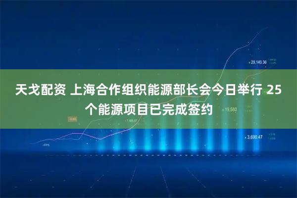 天戈配资 上海合作组织能源部长会今日举行 25个能源项目已完成签约